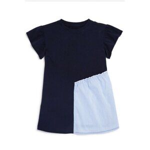 Mini Series girl stripe shirting dress size 2 years navy color